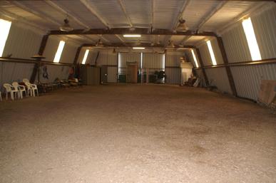 Inside barn training facility